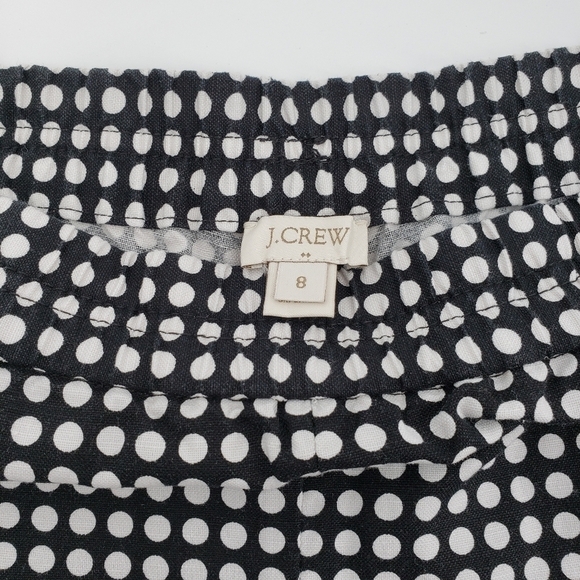 j. Crew Factory Polka Dot Pull-on Black and White Shorts, Size 8 - Picture 4 of 6